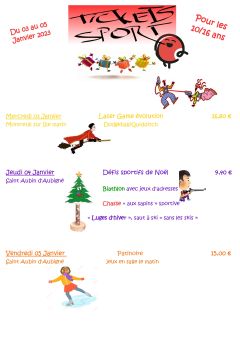 OCSPAC - Animations sportives vacances de Noël